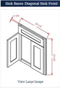 DIAGONAL CORNER SINK FRONT