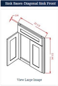 Sage Green Diagonal Corner Sink Front
