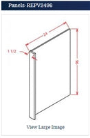 Shaker Antique White Refrigerator End Panel 3096