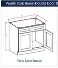 Shaker Blue Ocean Dark Vanity Sink Base 30