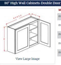Shaker Blue Ocean Dark Wall 3630 Cabinet