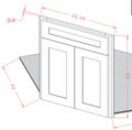 Shaker Grey Corner Sink Door and Front 42 x 42 Use with CorrespondingSBF4242