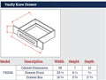 Shaker Navy Blue Knee Drawer 36
