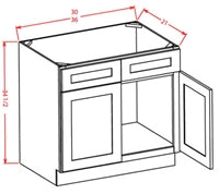 Shaker Navy Blue Vanity Sink Base 24