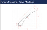 Shaker Grey Cove Molding 31/2d x 3 5/8 h x 96