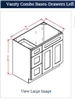 VANITY BASE 36 WITH DRAWERS ON LEFT