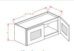 STACKER WALL GLASS DOOR CABINET2412