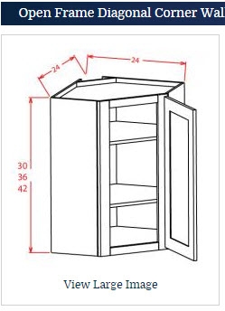 WALL DIAGONAL CORNER 2430  GLASS DOOR