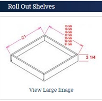 Shaker Navy Blue Base Roll out Tray 18