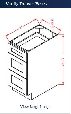 Sage Green Vanity Drawer Base 12-3