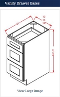 Sage Green Vanity Drawer Base 18-3