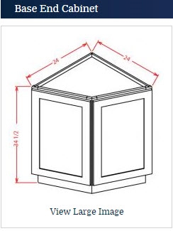 Sage Green  Base End Cabinet 24