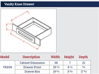 Sage Green Desk Knee Drawer 30