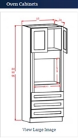 Sage Green Oven Cabinet 338424 easy Converts to a Double Oven