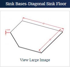 Sage Green Diagonal Corner Sink Base Floor