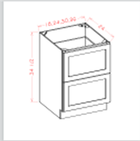 Oxford Toffee  Shaker Drawer Base 30-2