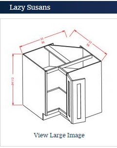 Shaker Antique White Base Easy Reach Corner Cabinet 36