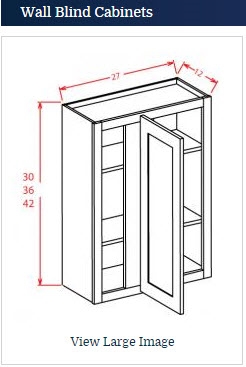 Shaker Antique White Blind Corner Wall Cabinet 2730