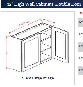 Shaker Blue Ocean Dark Wall 3042 Cabinet