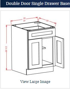 Shaker Cinder Base Cabinet 24