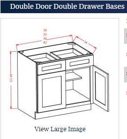 Shaker Cinder Base Cabinet 33