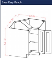 Dark Shaker Cinder Base Easy Reach Cabinet 36