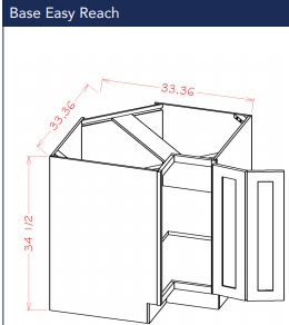 Dark Shaker Cinder Base Easy Reach Cabinet 36