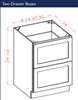 Shaker Cinder Drawer Base Cabinet 18-2