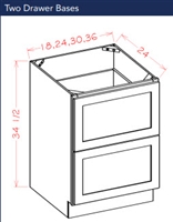 Shaker Cinder Drawer Base Cabinet 30-2