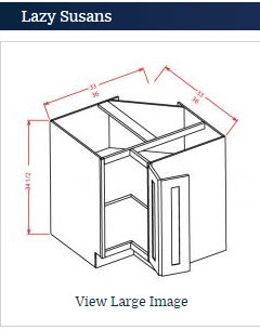 Dark Shaker Cinder Base Lazy Susan Cabinet 36