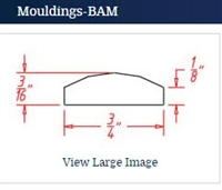 Shaker Grey Batten Molding 1/4 d x 3/4 h x 96