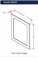 Shaker Grey Base Decorative Door Panel 23 1/2 w x 29 h x 3/4 d