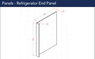 Shaker Grey Ref End Panel 30 x96