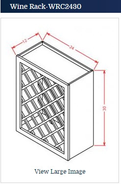 Shaker Grey Wall Wine Rack 24 w x 30 h