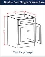 shaker white base 24 cabinet