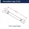 Shaker White Classic Decorative Leg 3W X 34 1/2H X 3D