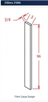 Shaker White Filler 3 w x 96 h x 3/4 d