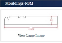 Shaker White Furniture Base Molding 3/4 d x 4 5/8 h x 96