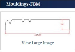 Shaker White Furniture Base Molding 3/4 d x 4 5/8 h x 96