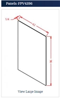 Shaker White Finished Plywood Panel 1/4d x 42 h x 96