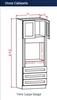 Shaker White Oven Cabinet 33 w x 24 d x 84 h sold as a single oven. Remove drawers for double oven.