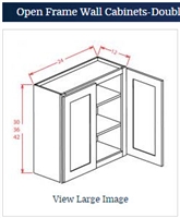 Shaker White Wall 24 W X 30 H Glass Door ( no Glass)