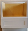 Shaker White Microwave Base Cabinet opening 16 1/2 x 26 1/2